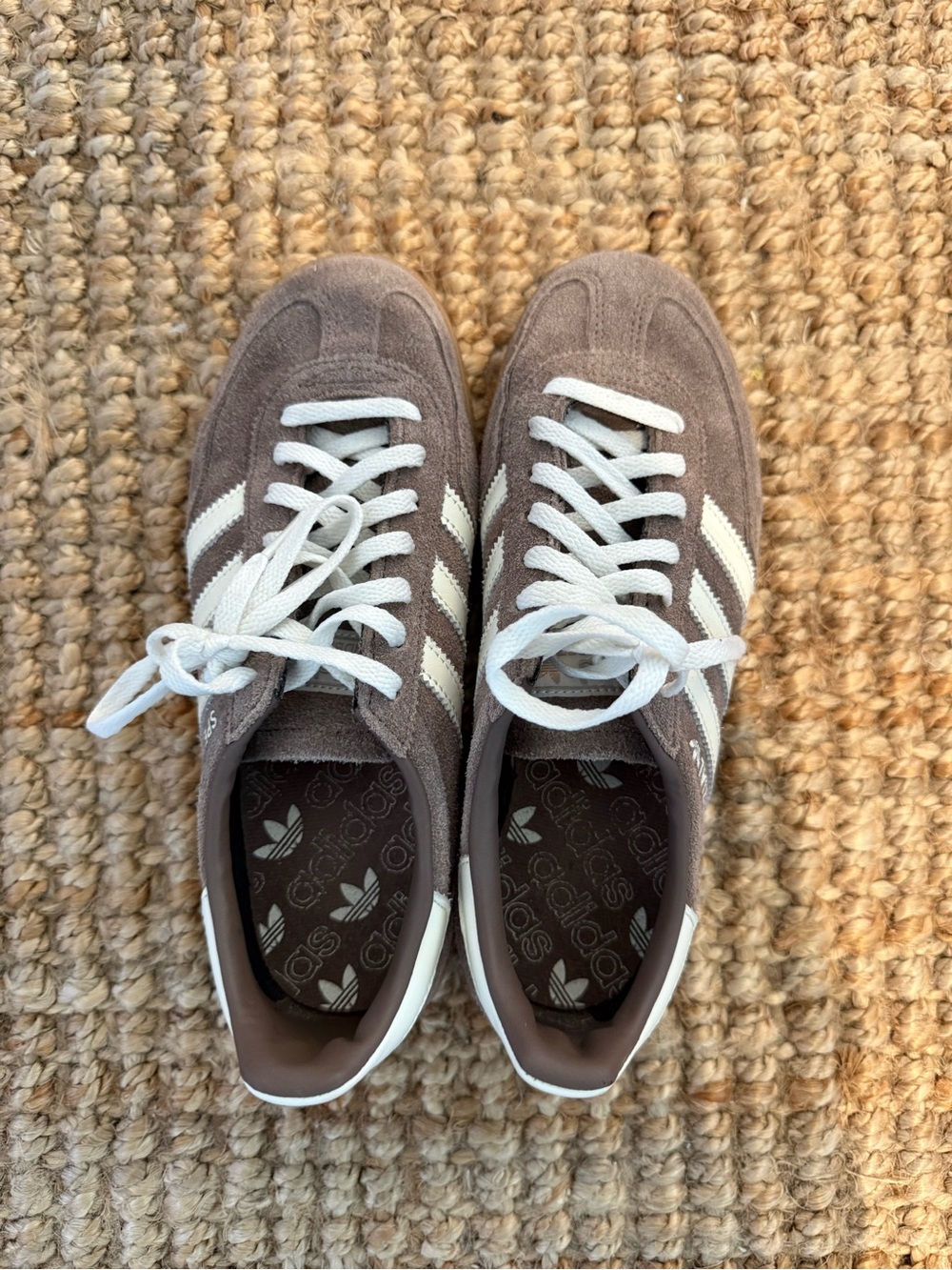 Adidas Spezial Suede Sneakers in Brown and White